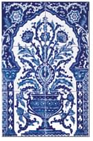 Плитка Diffusion Doremail Fresques Bouquet Bleu Set 6 Psc 40x60 см, поверхность глянец