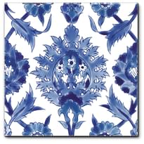 Плитка Diffusion Doremail Orientaux Carreau Palmyre Bleu 20x20 см, поверхность глянец