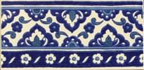 Плитка Diffusion Doremail Tradition Frise Zina Bleu 10x20 см, поверхность глянец