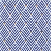 Плитка Diffusion Doremail Wagami Aeka Bleu Et Or 10x10 см, поверхность глянец