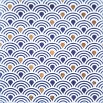 Плитка Diffusion Doremail Wagami Ayumi Bleu Et Or 10x10 см, поверхность глянец