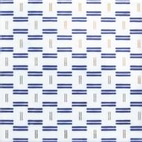 Плитка Diffusion Doremail Wagami Rina Bleu Et Or 10x10 см, поверхность глянец