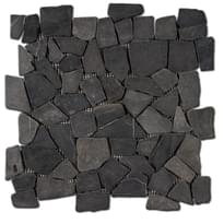 Плитка Diffusion Galets De Bali Dalle Plat Morbre Noir 30x30 см, поверхность матовая