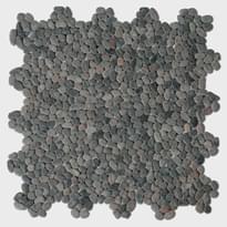 Плитка Diffusion Galets De Bali Micro Galet Noir 30x30 см, поверхность матовая, рельефная