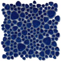 Плитка Diffusion Galets Japonais Bleu Azur 38 26x26 см, поверхность глянец