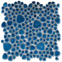 Плитка Diffusion Galets Japonais Bleu Celeste 17 26x26 см, поверхность глянец