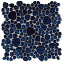 Плитка Diffusion Galets Japonais Bleu Ocean 21 26x26 см, поверхность глянец