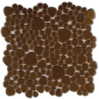Плитка Diffusion Galets Japonais Chocolat Mat 171 26x26 см, поверхность матовая