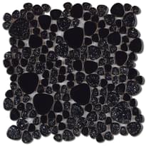 Плитка Diffusion Galets Japonais Noir Mouchete 110 26x26 см, поверхность глянец
