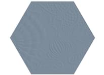 Плитка Diffusion Hexagon Gaudi Indigo 22x25 см, поверхность полуматовая, рельефная