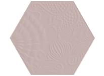 Плитка Diffusion Hexagon Gaudi Pink 22x25 см, поверхность полуматовая