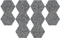 Плитка Diffusion Hexagon Granite Mix Black 22x25 см, поверхность полуматовая