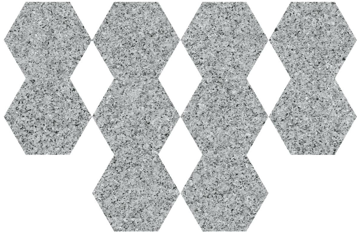 Diffusion Hexagon Granite Mix Grey 22x25
