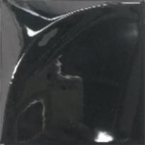 Плитка Diffusion Manhatiles Eclipse Glossy Black 32 15x15 см, поверхность глянец, рельефная
