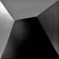 Плитка Diffusion Manhatiles Fuji Matte Black 132 15x15 см, поверхность матовая, рельефная