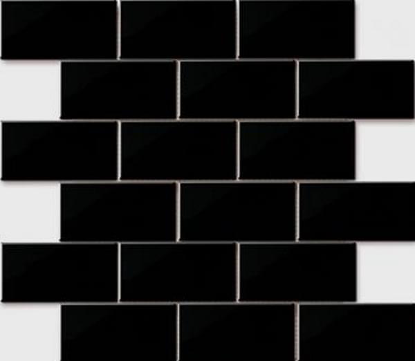 Diffusion Manhatiles Mosaic Plat Noir N32 30x30