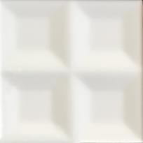 Плитка Diffusion Metro New-York Biseaute Rockefeller Blanc Brillant 10x10 см, поверхность глянец, рельефная