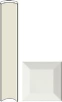 Плитка Diffusion Metro Paris Special Gorge Blanc Mat 100 2.5x15 см, поверхность матовая