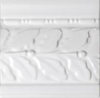 Плитка Diffusion Metro Pieces Speciales Feuille De Chene Blanc 0 15x15 см, поверхность глянец, рельефная