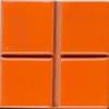 Плитка Diffusion Peter And Stone Inserts Diams Salernes Orange 5x5 см, поверхность глянец