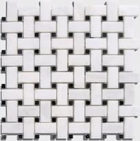 Плитка Diffusion Peter And Stone Mosaique Marbre Art-Deco Blanc And Noir 30x30 см, поверхность глянец