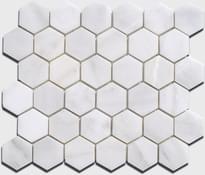 Плитка Diffusion Peter And Stone Mosaique Marbre Blanc Hexagone 4.8 Cm 30.5x30.5 см, поверхность глянец