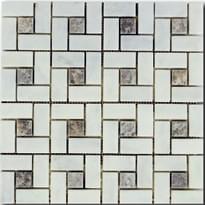Плитка Diffusion Peter And Stone Mosaique Marbre Domino 30x30 см, поверхность глянец
