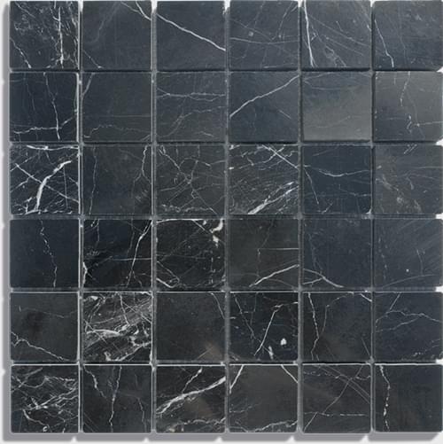 Diffusion Peter And Stone Mosaique Marbre Noir 5x5 Cm 30x30