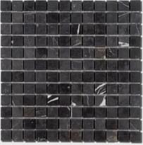 Плитка Diffusion Peter And Stone Square 2.3x2.3 Black 30.5x30.5 см, поверхность матовая