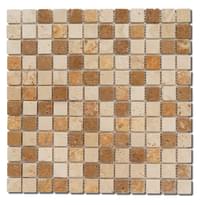 Плитка Diffusion Peter And Stone Square 2.3x2.3 Mix 30.5x30.5 см, поверхность матовая