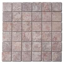 Плитка Diffusion Peter And Stone Square 5x5 Rosso 30.5x30.5 см, поверхность матовая