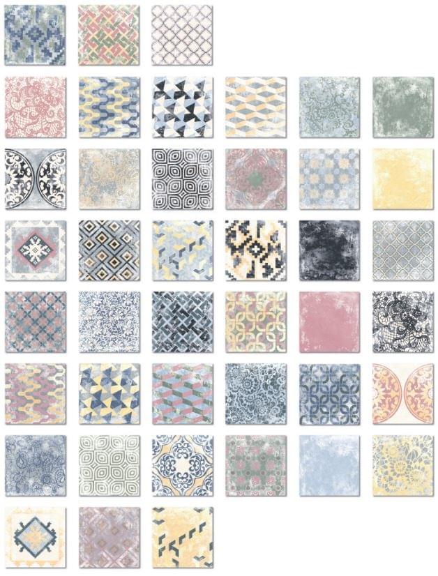 Diffusion Porcelain Decors Patchwork Perseo 25x25