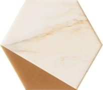 Плитка Domino Ceramika Flare Gold Hex 11x12.5 см, поверхность глянец