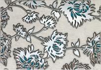 Плитка Domino Ceramika Gris Decor Flower Turquoise 25x36 см, поверхность матовая