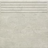 Плитка Domino Ceramika Gris Stopnica Grey 33.3x33.3 см, поверхность матовая, рельефная