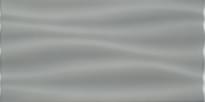 Плитка Domino Ceramika Joy Wave Grey Str 22.3x44.8 см, поверхность глянец, рельефная