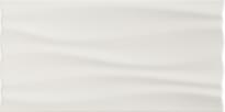 Плитка Domino Ceramika Joy Wave White Str 22.3x44.8 см, поверхность глянец, рельефная
