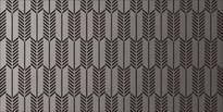 Плитка Dune Deluxe Pluma Black Silver 12.5x25 см, поверхность полуматовая, рельефная