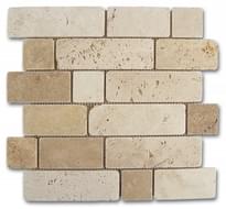 Плитка Dune Mosaico Travertino Brick 30.5x30.5 см, поверхность матовая