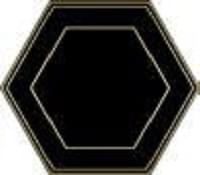 Плитка Dune Shapes 5 Hexaline Comb Black 21.5x25 см, поверхность матовая