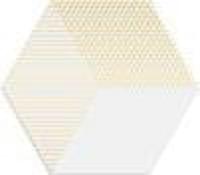 Плитка Dune Shapes 5 Hexaline Mix White 21.5x25 см, поверхность матовая
