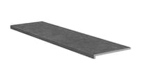 Плитка Durstone Tucson Ступень фронтальная Recto Antislip Black 33x120 см, поверхность матовая, рельефная