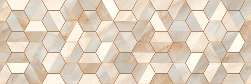 Плитка Ecoceramic Rodas Dc Hex Warm 33.3x100 см, поверхность глянец