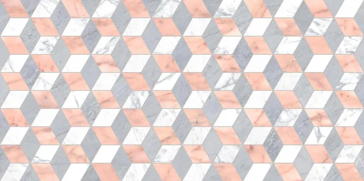Плитка Edimax Reve Dec Cubes 60x120 см, поверхность матовая, рельефная