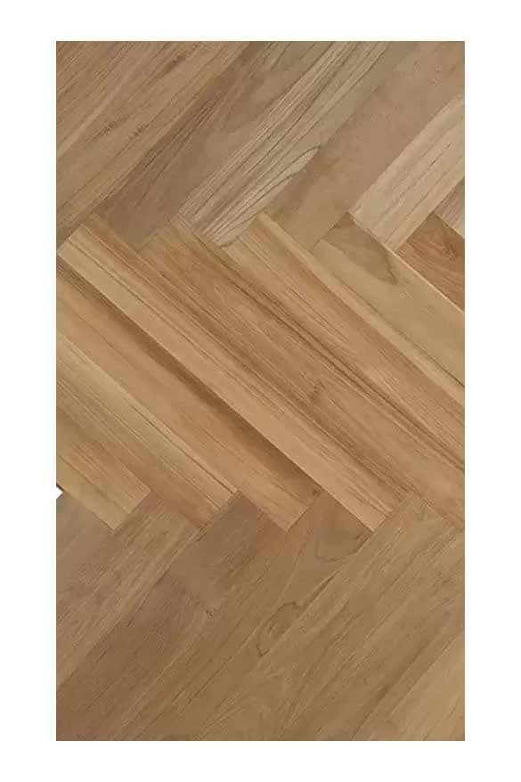 EkzoFloor Тик Английская Елка Без Покрытия 9x60 см, поверхность без покрытия, рельефная