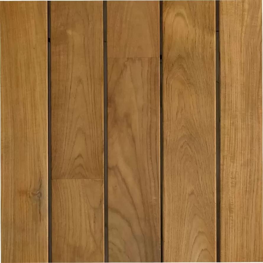 EkzoFloor Тик Экстра Террасная Доска Без Покрытия 12x120-240 см, поверхность без покрытия, рельефная