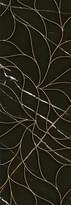 Плитка Eletto Black And Gold Struttura Decor 24.2x70 см, поверхность глянец, рельефная