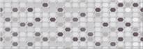 Плитка Eletto Malwiya Decor Grey Geometria 24.2x70 см, поверхность матовая, рельефная
