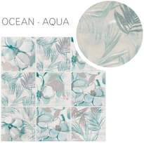 Плитка Elios Clay Flower Aqua-Ocean 10x10 см, поверхность глянец