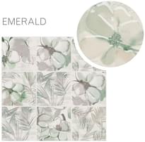 Плитка Elios Clay Flower Emerald 10x10 см, поверхность глянец